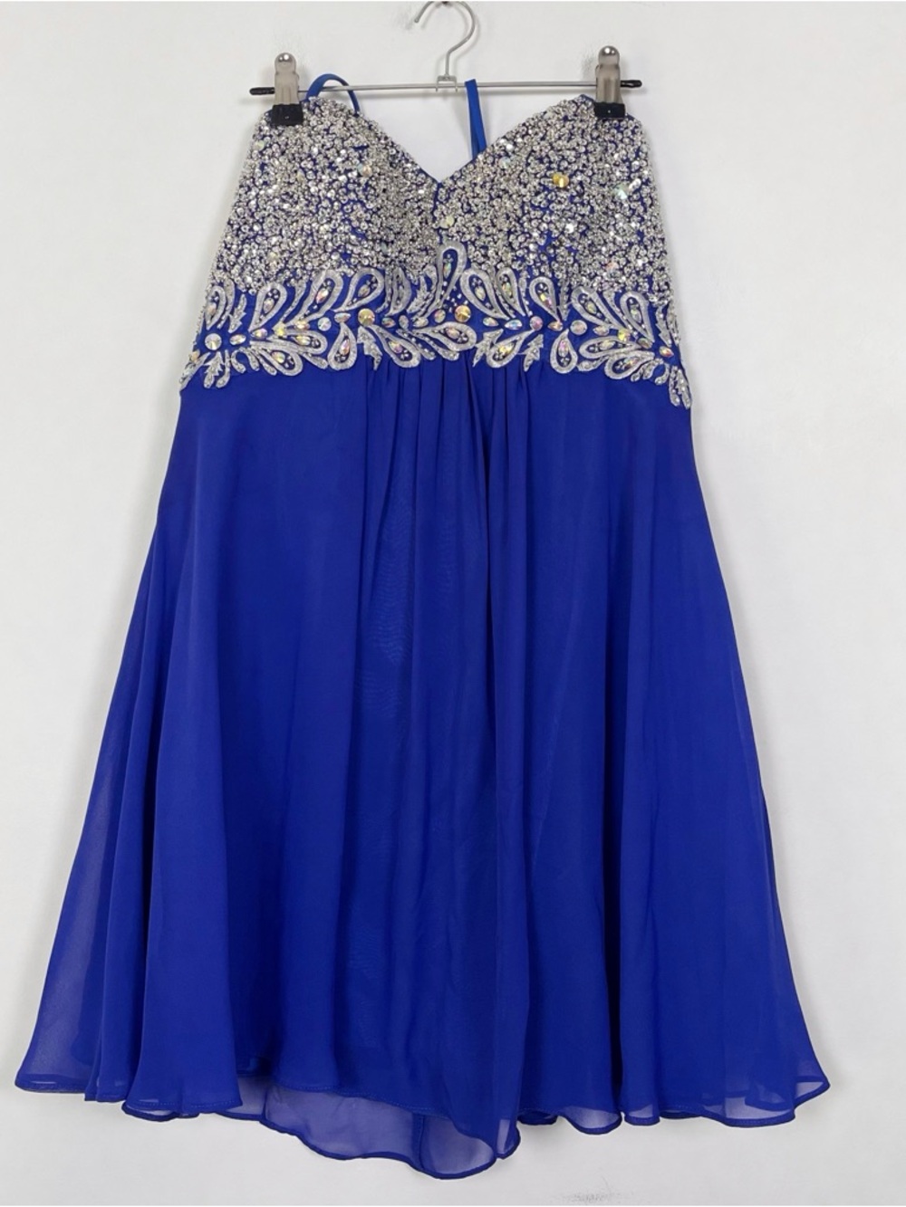 Décide 1.8 Royal Blue Beaded Prom‎ Dress with Embellished Bodice Size 10